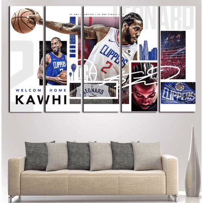Clippers Kawhi Leonard Canvas Art Prints Poster Painting Framed