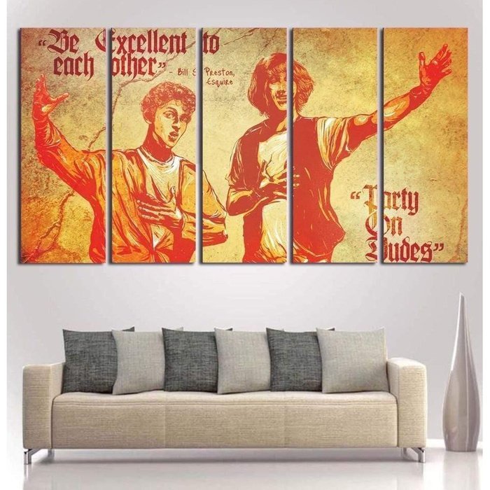 Bill Ted Canvas Art Prints Poster Painting Framed