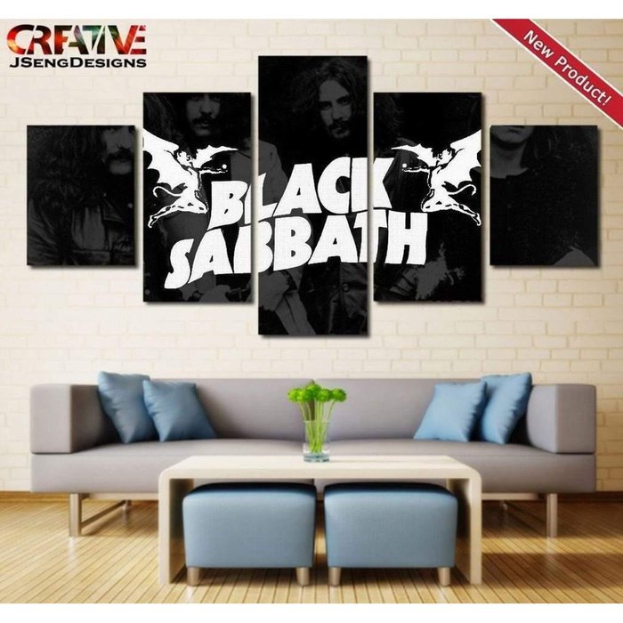 Black Sabbath Wall Art Canvas Painting Framed Home Decor