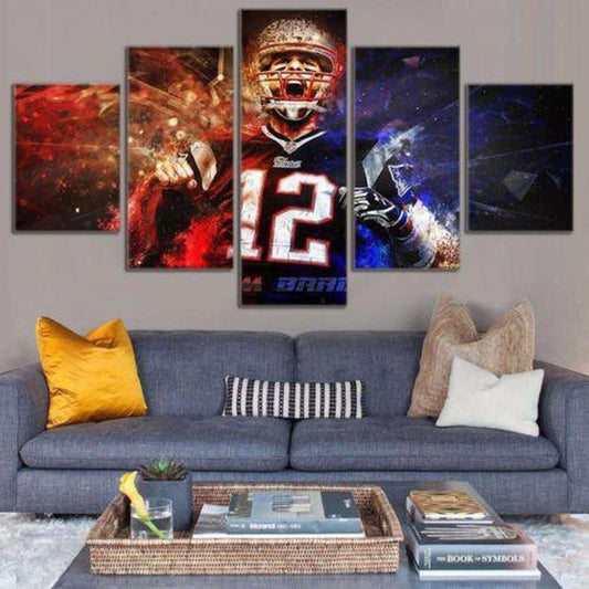 Brady New England Patriots Wall Art Canvas Painting Framed