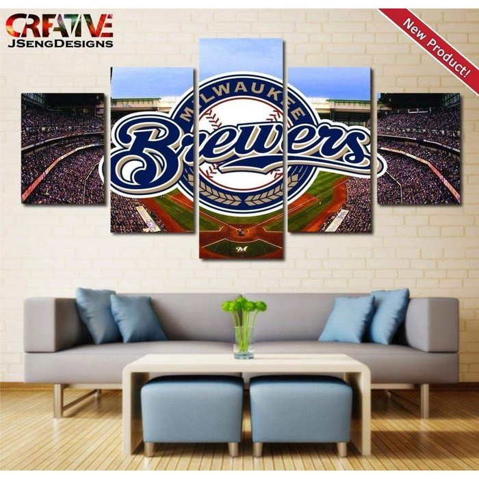Milwaukee Brewers Wall Art Painting Canvas Poster Decor