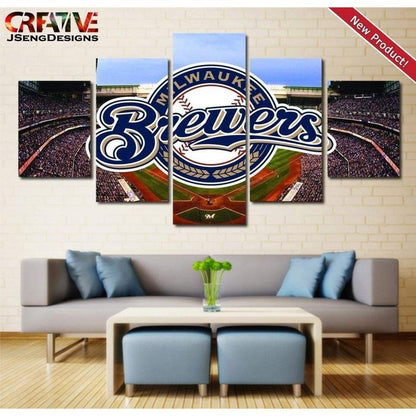 Milwaukee Brewers Wall Art Painting Canvas Poster Decor