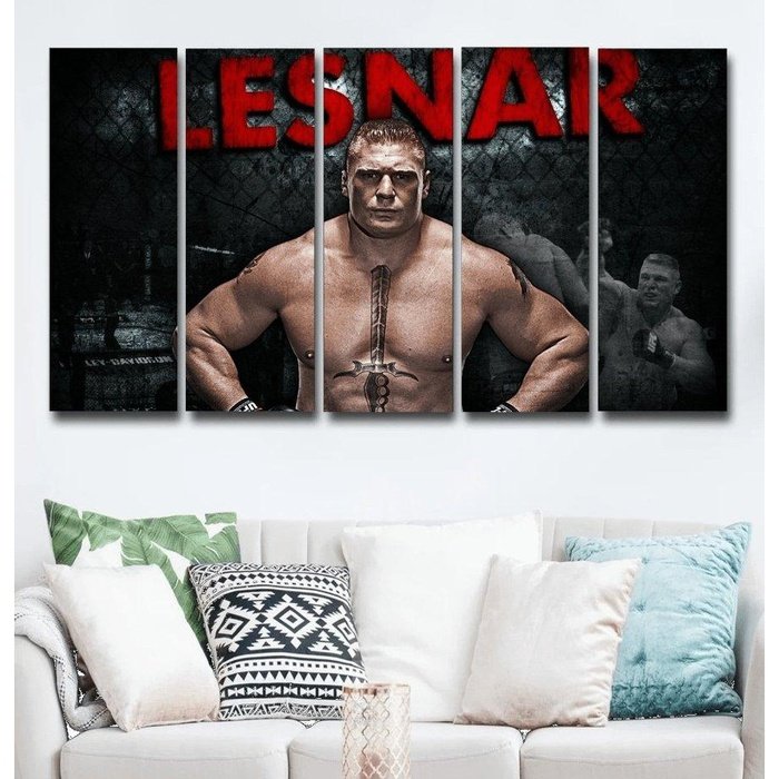 Brock Lesnar Wall Art Canvas Decor Poster Framed Free Shipping