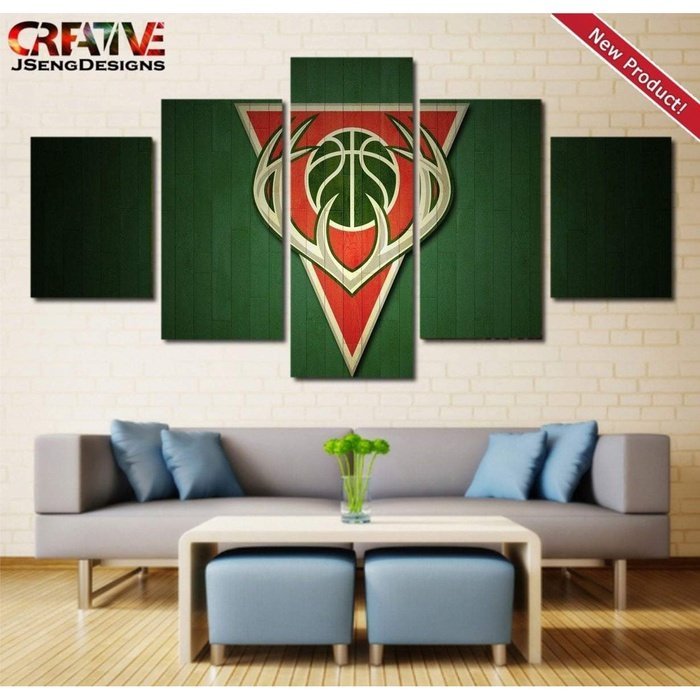 Milwaukee Bucks Wall Art Canvas Painting Print Home Decor Poster.