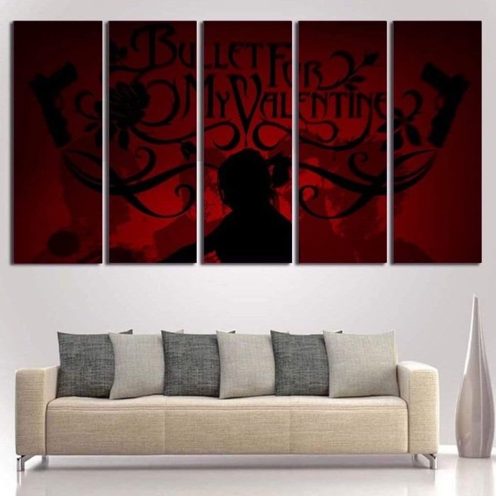 Bullet Valentine Canvas Art Prints Poster Painting Framed