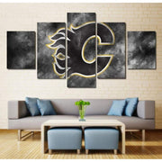 Calgary Flames Wall Art Hockey Decor Print Painting Canvas