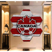 Canada National Soccer Wall Art Canvas Painting Framed