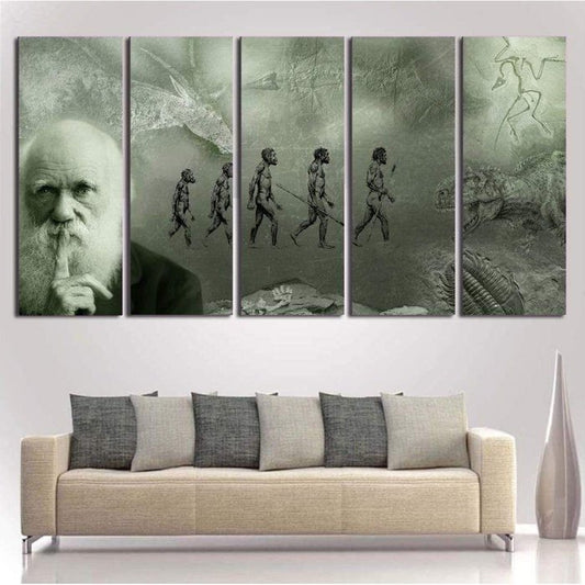 Charles Darwin Canvas Art Prints Poster Painting Framed