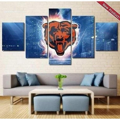 Chicago Bears Wall Art Canvas Home Decor Framed