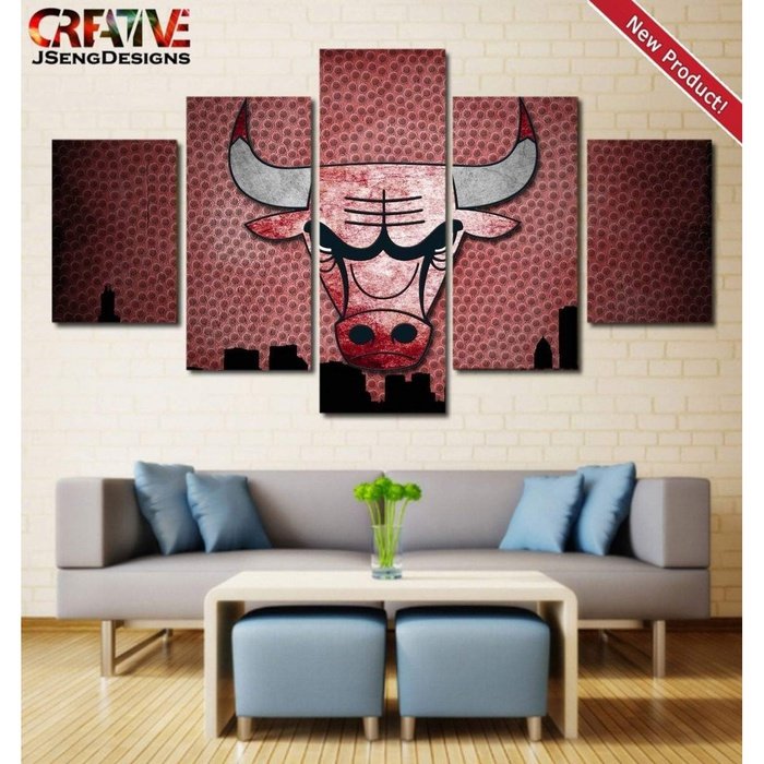 Chicago Bulls Wall Art Poster Home Decor Print Painting Canvas