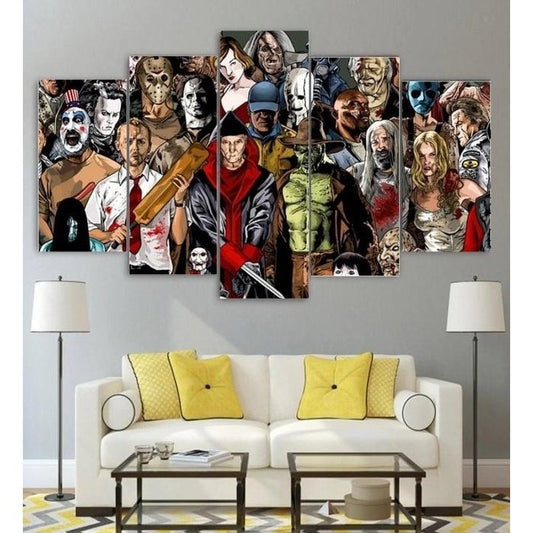 Classic Horror Collection Wall Art Canvas Painting Framed