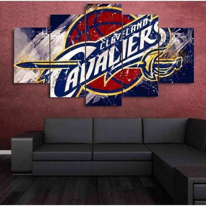 Cleveland Cavaliers Canvas Wall Art Painting Poster 5 Piece.-SportSartDirect-Cavaliers Canvas Wall Art,Cleveland Cavaliers Canvas