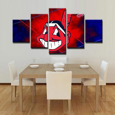 Cleveland Indians Wall Art Canvas Painting Framed Free Shipping