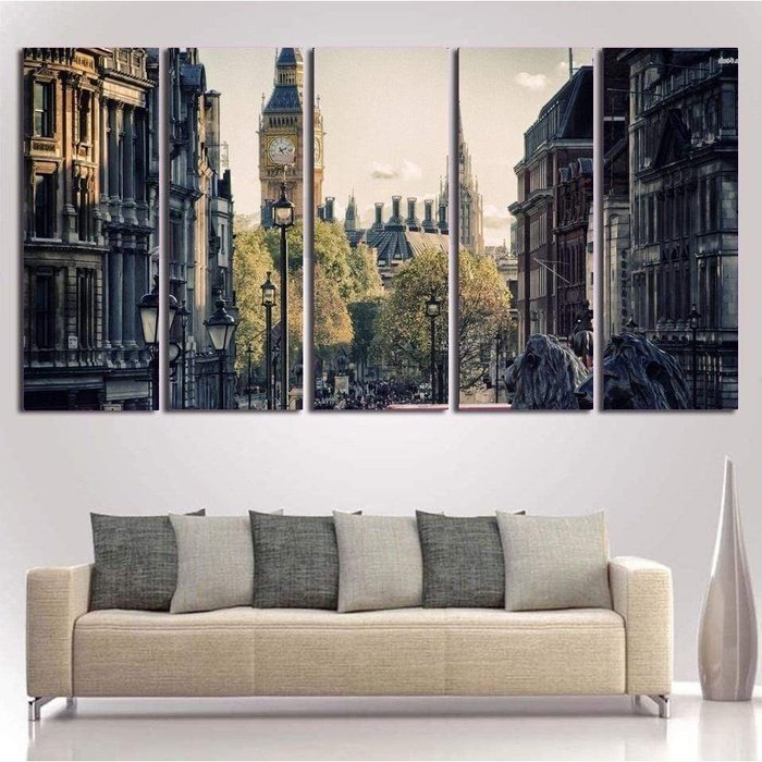 Clock Tower London Canvas Art Prints Poster Painting Framed