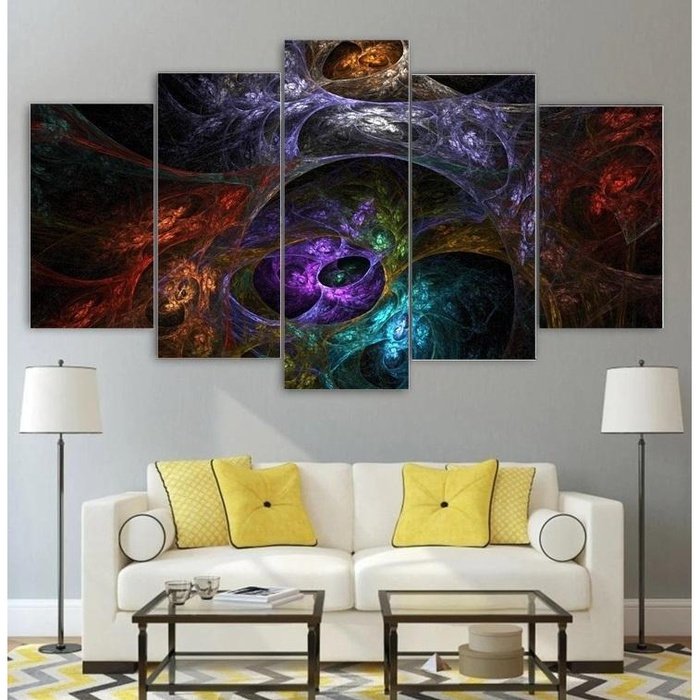 Colorful Abstact Wall Art Canvas Painting Framed
