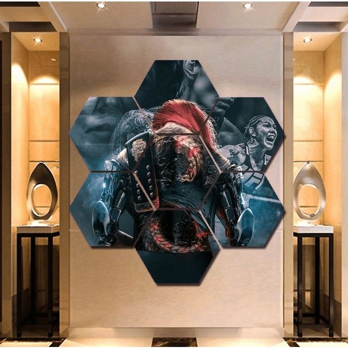 Cris Cyborg Wall Art Canvas Decor UFC Poster Framed Free Shipping