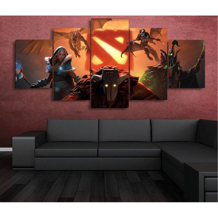 Dota Wall Art Canvas Painting Framed Home Decor