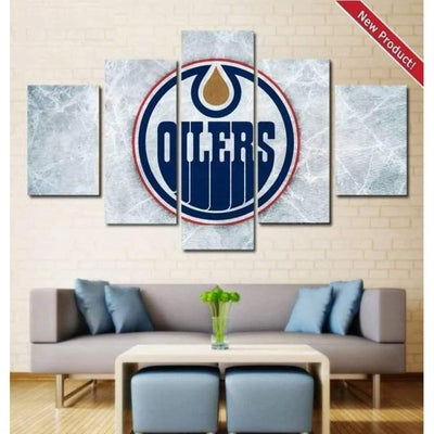Edmonton Oilers Wall Art Canvas Poster Decor Framed-SportSartDirect-Edmonton Oilers Wall Art
