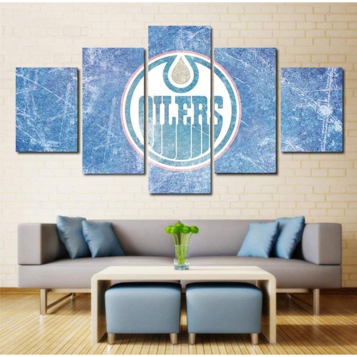 Edmonton Oilers Wall Art Painting Canvas Poster Print Decor.