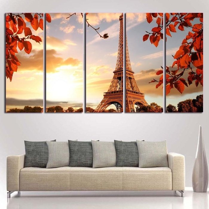 Eiffel Tower Canvas Art Prints Poster Painting Framed