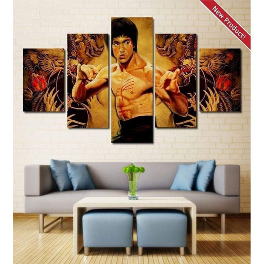 Enter Dragon Wall Art Canvas Painting Framed Home Decor