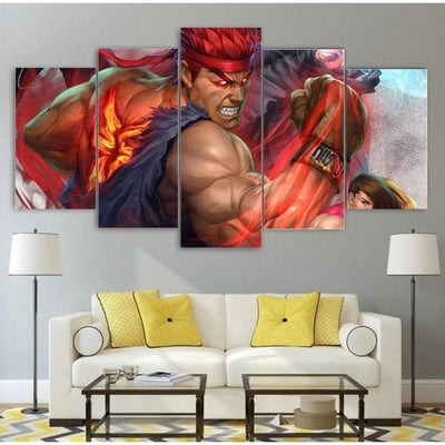 Evil Ryu Street Fighter Wall Art Canvas Painting