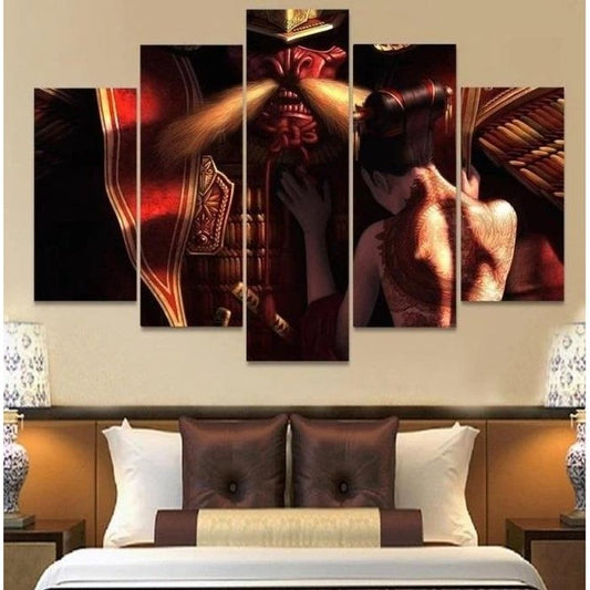 Fantasy Samurai Shogun Wall Art Canvas Painting Framed