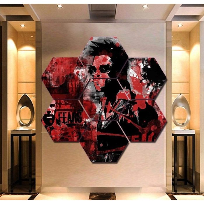 Fight Club Wall Art | Canvas Painting Framed | Free Shipping