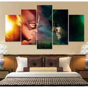 Flash vs. Arrow Wall Art Canvas Painting Framed Home Decor