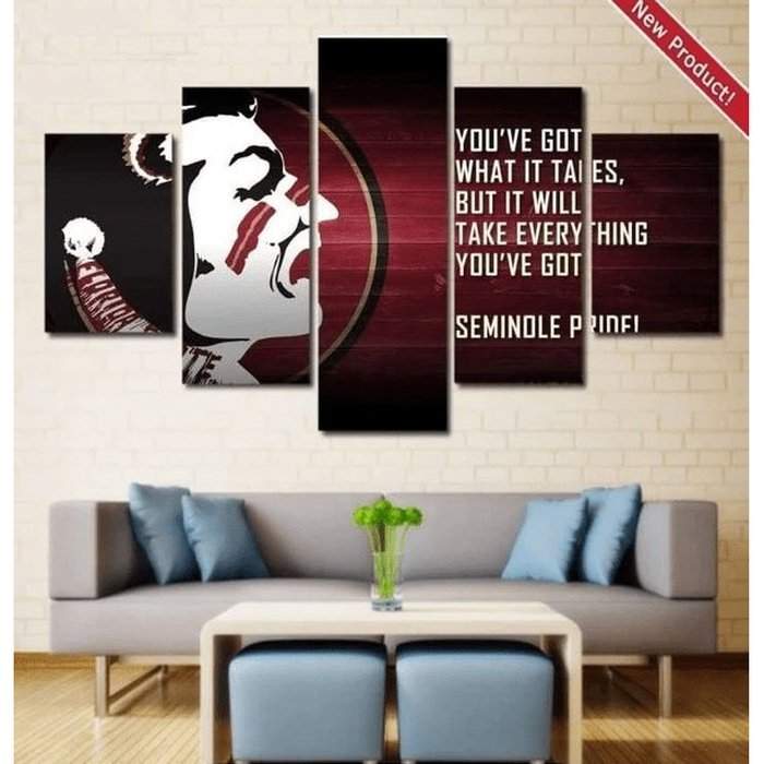Florida State Seminoles Wall Art Canvas Painting Poster Home Decor-SportSartDirect-Florida State Seminoles Wall Art