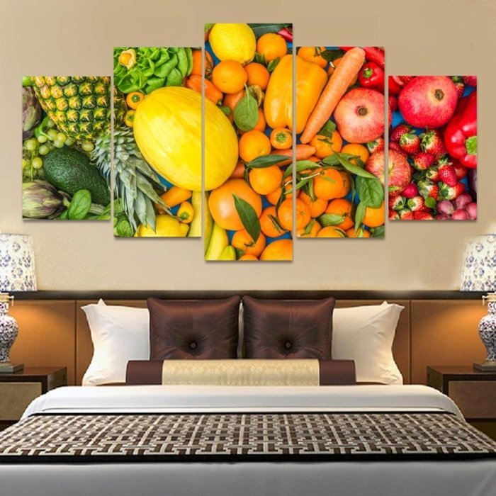 Fruits Veggies Food Wall Art Canvas Painting