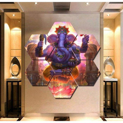 Ganesha's Elephant Wall Art Canvas Poster Home Decor