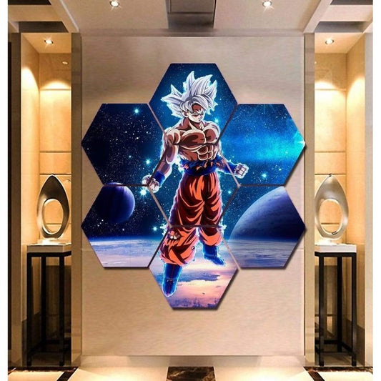 Goku Ultra Instinct Wall Art Canvas Painting Decor Framed