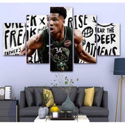 Greek Freak Canvas Giannis Antetokounmpo Wall Art Poster Painting
