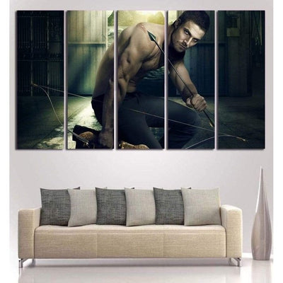 Green Arrow Stephen Amell Canvas Art Prints Poster Painting Framed