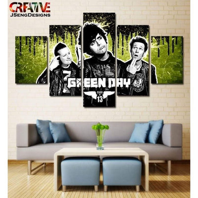 Green day Wall Art Canvas Painting Framed Home Decor