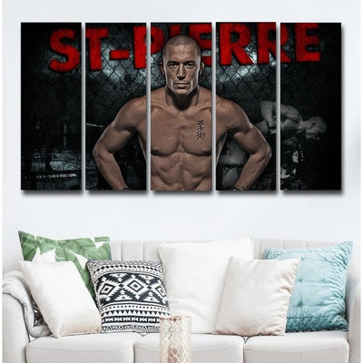 GSP Georges St-Pierre Wall Art Canvas Decor Poster Framed Free Shipping
