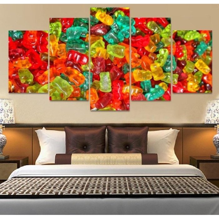 Gummy Bears Wall Art Canvas Painting Framed