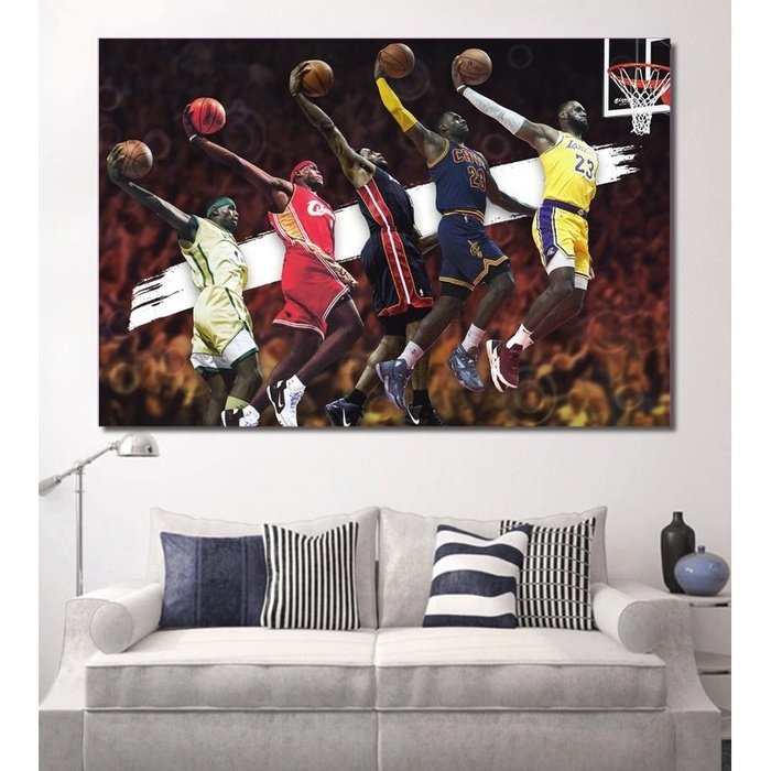 Evolution Lebron James Canvas Art Painting Wall Art Framed