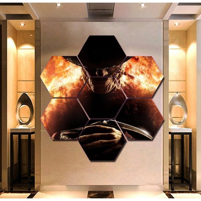 Horror Freddy Krueger Wall Art Canvas Painting Framed