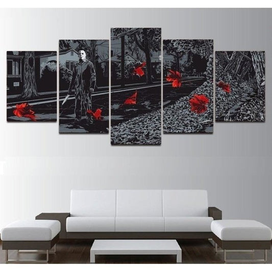 Horror Michael Myers Wall Art Canvas Painting Framed Home Decor