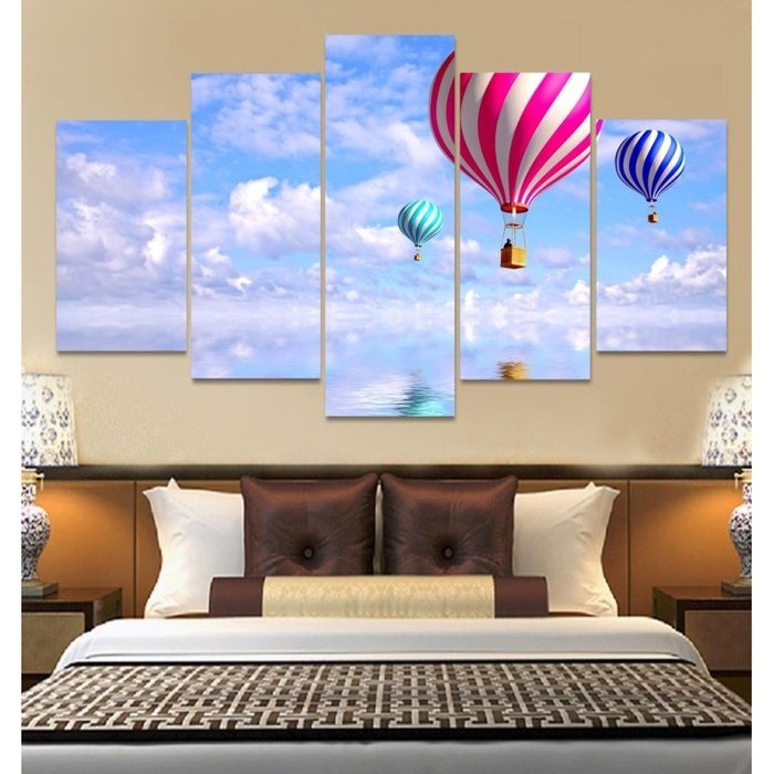 Hot Air Balloons Wall Art Canvas Painting Framed