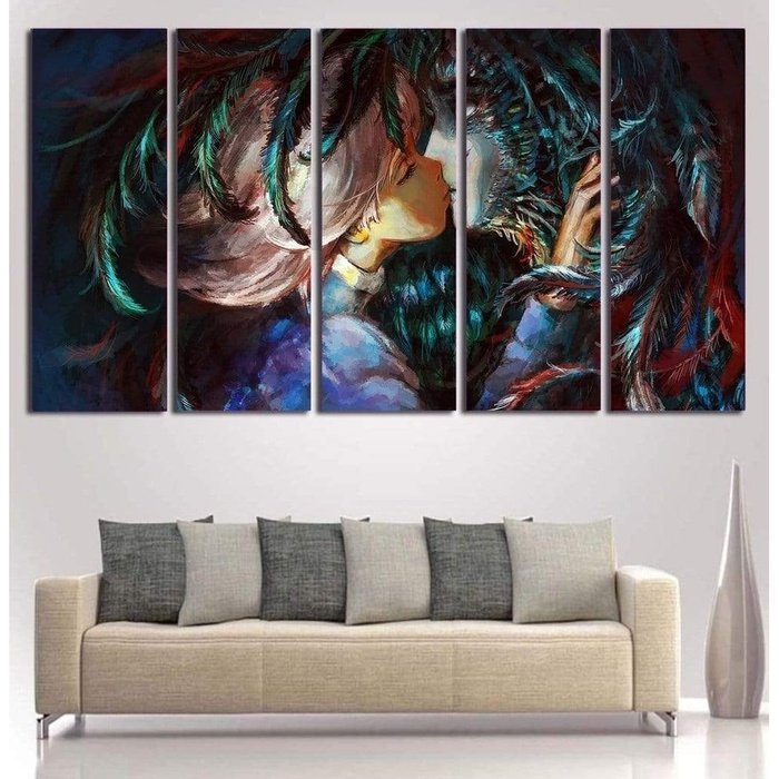 Howls Moving Castle Canvas Art Prints Poster Painting Framed