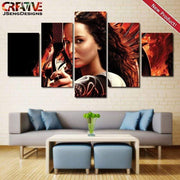 Hunger Games Jennifer Lawrence Wall Art | Canvas Painting Framed | Home Decor