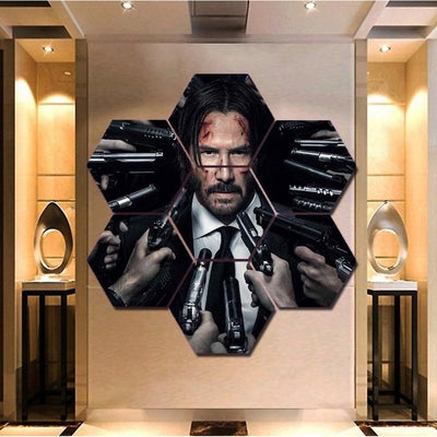 Keanu Reeves John Wick Wall Art Canvas Painting Framed