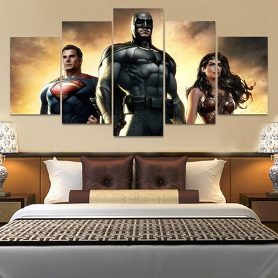 Justice League Wall Art | Canvas Painting Framed