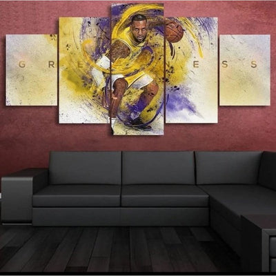 King Lebron James Canvas | Lakers Wall Art Decor Framed