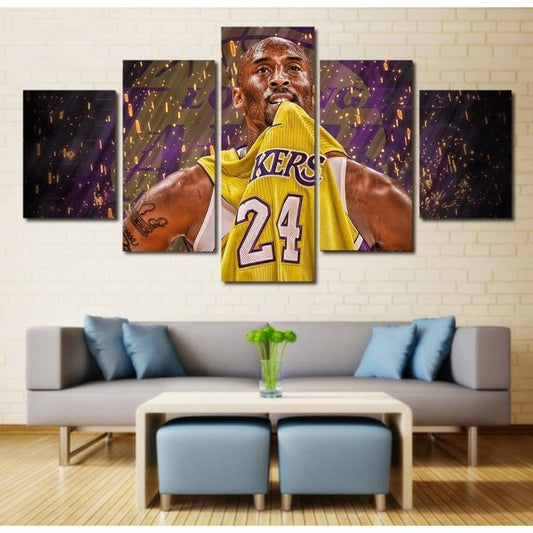 Kobe Bryant Canvas Art Lakers Decor Printed