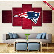 Logo New England Patriots Canvas Art Painting Framed