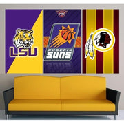 LSU, Redskins, Suns Canvas Home Decor Framed